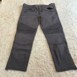 American Eagle Grey Moto Jeggings 14L